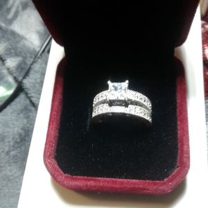 Wedding ring set 925 stamped